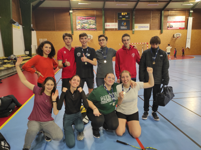 Le lycée jean Moulin champion départemental de badminton en non classé